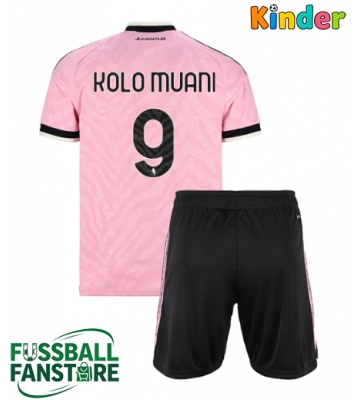 Juventus Randal Kolo Muani #9 Replik Auswärtstrikot Kinder 2026-27 Kurzarm (+ Kurze Hosen)